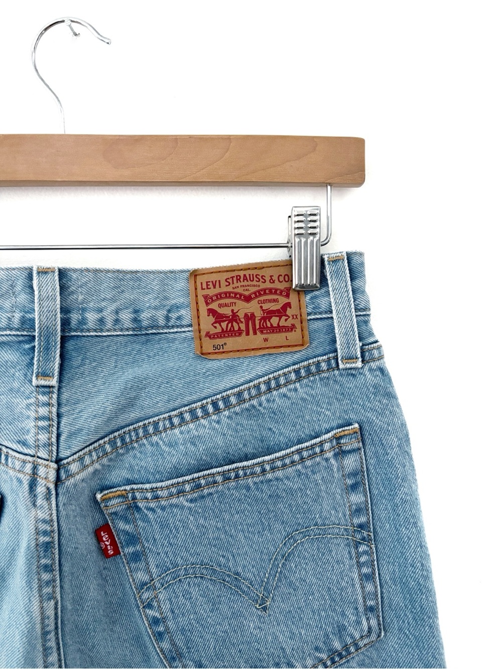 Levi’s | 501 Original Chaps Straight Leg Jeans Size 27 Medium Indigo Wash - Picture 10 of 14